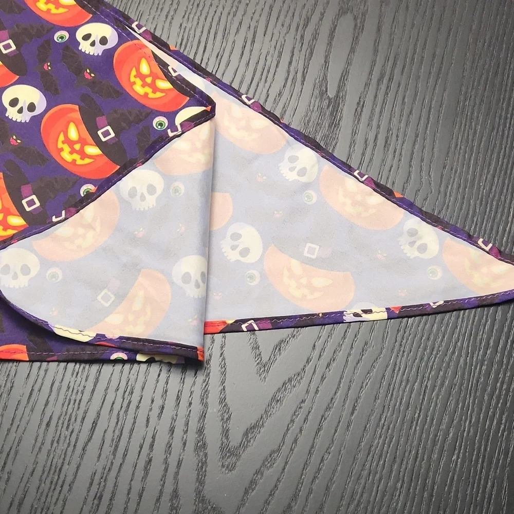 Halloween Skull and Pumpkin Pet Bandana